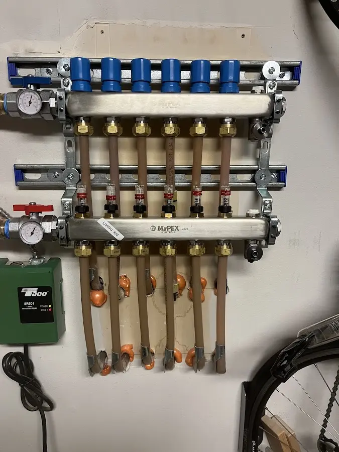 Plumber performing Gas Leak Detection at a residential property in Marietta